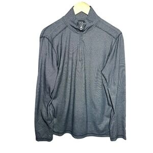 APT. Size 9 Men's Size M Lightweight Gray Performance Quarter-Zip Pullover‎ Top